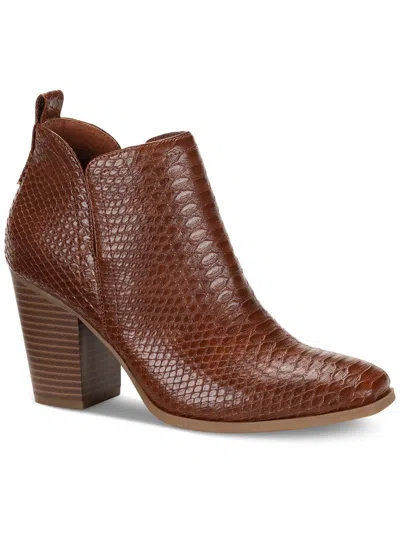 Sun + Stone Womens Faux Leather Dressy Booties In Multi