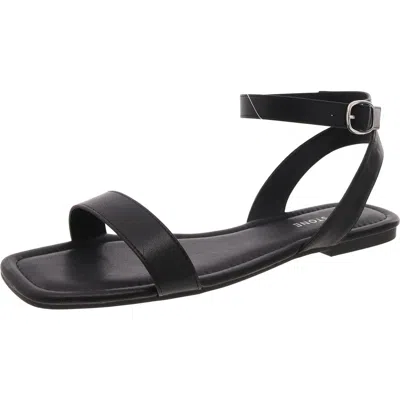 Sun + Stone Womens Faux Leather Flat Slingback Sandals In Multi