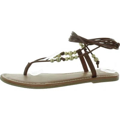 Sun + Stone Womens Faux Leather Heeled Lace-up In Multi