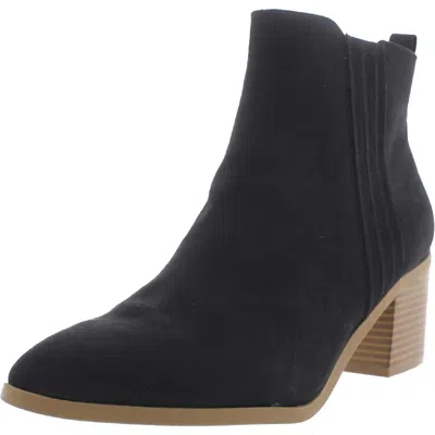 Sun + Stone Womens Leather Cold Weather Ankle Boots In Black