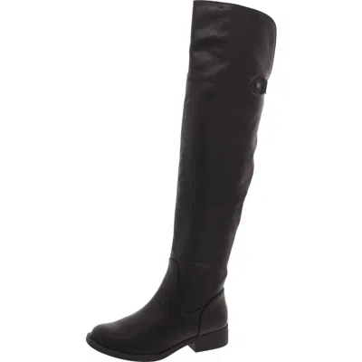 Sun + Stone Womens Padded Insole Zipper Over-the-knee Boots In Black