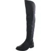 Sun + Stone Womens Pull On Tall Over-the-knee Boots In Black