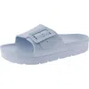 Sun + Stone Womens Solid Rubber Slide Sandals In Blue