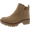 Sun + Stone Womens Zipper Faux Suede Ankle Boots