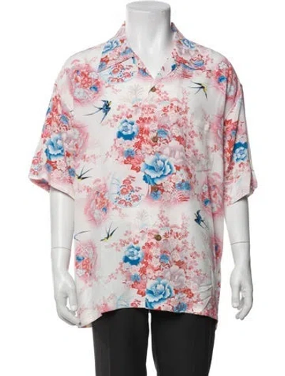 Pre-owned Sun Surf Floral Print Short Sleeve Shirt In Multicolor