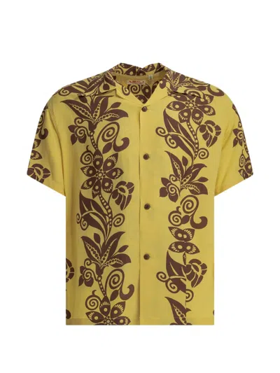 Sun Surf Floral-print Short-sleeve Shirt In Neutral