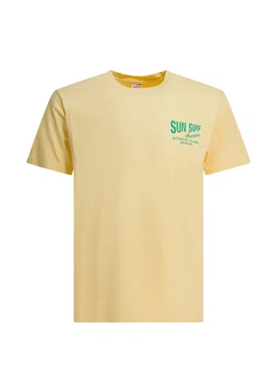Sun Surf Logo-detail T-shirt In Yellow