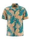 Sun Surf Pineapple-print Short-sleeve Shirt In Blue