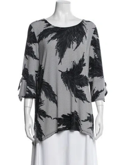 Pre-owned Sun Woo Graphic Print Crew Neck Top In Multi