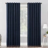 Sun Zero Amherst Velvet Thermal Extreme Back Tab Energy Saving 100% Blackout Single Curtain Panel In Blue