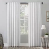 Sun Zero Amherst Velvet Thermal Extreme Back Tab Energy Saving 100% Blackout Single Curtain Panel In White