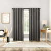 Sun Zero Aria Magnetic Closure Back Tab 100% Blackout Set Of 2 Curtain Panel In Gray