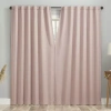Sun Zero Aria Magnetic Closure Back Tab 100% Blackout Set Of 2 Curtain Panel In Pink