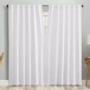 Sun Zero Aria Magnetic Closure Back Tab 100% Blackout Set Of 2 Curtain Panel In White