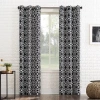 Sun Zero Barnett Trellis Grommet Top Energy Saving Blackout Single Curtain Panel In Black