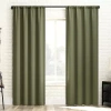 Sun Zero Bergen Rod Pocket 100% Blackout Single Curtain Panel In Green