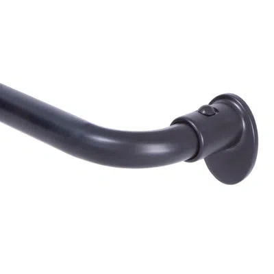 Sun Zero Blackout Wrap Around Curtain Rod, Adjustable Length, 5/8" Dia. Steel Tube