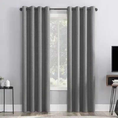 Sun Zero Channing Grommet Top Energy Saving 100% Blackout Single Curtain Panel