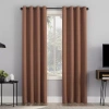 Sun Zero Channing Grommet Top Energy Saving 100% Blackout Single Curtain Panel In Orange