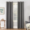 Sun Zero Cooper Grommet Top Energy Saving Light-filtering Single Curtain Panel In Black