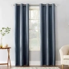 Sun Zero Cooper Grommet Top Energy Saving Light-filtering Single Curtain Panel In Blue