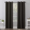 Sun Zero Cyrus Grommet Top Energy Saving 100% Blackout Single Curtain Panel In Brown