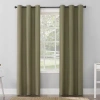 Sun Zero Cyrus Grommet Top Energy Saving 100% Blackout Single Curtain Panel In Green