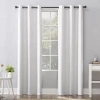 Sun Zero Cyrus Grommet Top Energy Saving 100% Blackout Single Curtain Panel In White