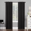 Sun Zero Cyrus Thermal Rod Pocket Back Tab Energy Saving 100% Blackout Single Curtain Panel In Black