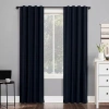 Sun Zero Cyrus Thermal Rod Pocket Back Tab Energy Saving 100% Blackout Single Curtain Panel In Blue