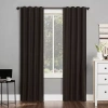 Sun Zero Cyrus Thermal Rod Pocket Back Tab Energy Saving 100% Blackout Single Curtain Panel In Brown