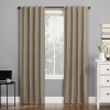 Sun Zero Cyrus Thermal Rod Pocket Back Tab Energy Saving 100% Blackout Single Curtain Panel In White
