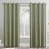 Sun Zero Duran Grommet Top Energy Saving 100% Blackout Single Curtain Panel In Green