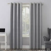 Sun Zero Duran Grommet Top Energy Saving 100% Blackout Single Curtain Panel In Silver