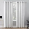 Sun Zero Duran Grommet Top Energy Saving 100% Blackout Single Curtain Panel In White