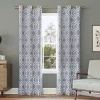 Sun Zero Eldon Grommet Top Blackout Single Curtain Panel In Gray