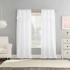 Sun Zero Emma Rod Pocket Light-filtering Single Curtain Panel In White