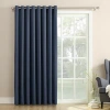 Sun Zero Emory 100"w X 84"l Energy Saving Light-filtering Grommet Top Single Patio Door Curtain In Blue