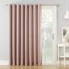 Sun Zero Emory 100"w X 84"l Energy Saving Light-filtering Grommet Top Single Patio Door Curtain In Pink
