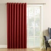 Sun Zero Emory 100"w X 84"l Energy Saving Light-filtering Grommet Top Single Patio Door Curtain In Red