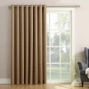 Sun Zero Emory 100"w X 84"l Energy Saving Light-filtering Grommet Top Single Patio Door Curtain In Sand