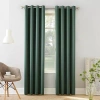 Sun Zero Emory Grommet Top Light-filtering Single Curtain Panel In Green
