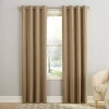 Sun Zero Emory Grommet Top Light-filtering Single Curtain Panel In Sand