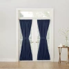 Sun Zero Emory Light-filtering Rod Pocket Single Door Panel Curtain In Blue