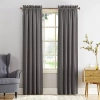 Sun Zero Emory Rod Pocket Energy Saving Light-filtering Single Curtain Panel In Gray