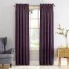 Sun Zero Emory Rod Pocket Energy Saving Light-filtering Single Curtain Panel In Purple