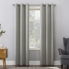 Sun Zero Evan Grommet Top Energy Saving Blackout Single Curtain Panel In Silver