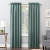 Sun Zero Evan Rod Pocket Energy Saving Blackout Single Curtain Panel In Blue