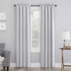 Sun Zero Evan Rod Pocket Energy Saving Blackout Single Curtain Panel In White