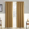 Sun Zero Evan Rod Pocket Energy Saving Blackout Single Curtain Panel In Yellow